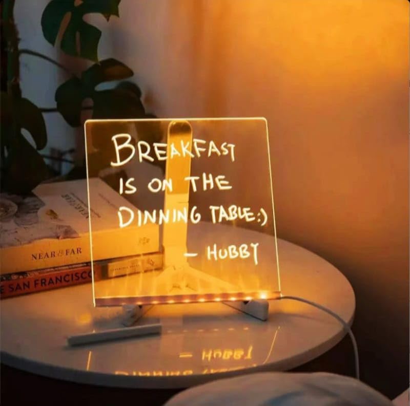 DIY2020 Acrylic Luminescent Writing Board Lamp, Customizable LED Light Display with Markers for Restaurant, Bar, Coffee Shop, Personal Notes and Doodles-image-11
