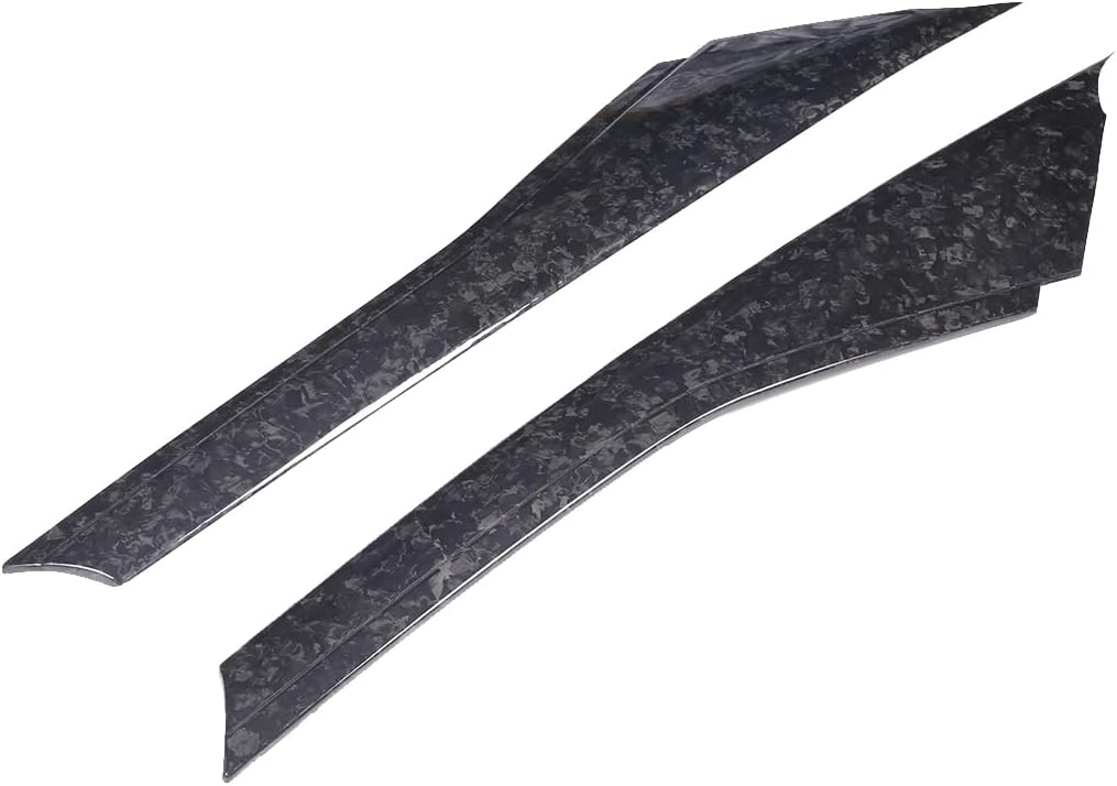 100% Real Carbon Fiber Car Front Windshield Glass A-Pillar Trim Cover for Chevrolet Corvette C7 2014-2019 A-Pillar Front Molding Windshield Outer Trim Accessories (Forging Pattern)