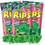 Rips Licorice Bite Size Candy, Watermelon Real Fruit Juice Flavored Fat Free Candies, Edible Cake and Cupcake Toppers for Birthday Parties and Events, Pack of 3, 4 Ounces Each