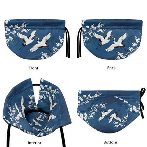 Image of Xoenoiee Cranes White Plum Blossom Pattern Tea Cozy Tea Pot Cover Insulation Tea Cosy Teapot Dust Cover Teapot Warmer for Home Kitchen Teapot Covers