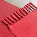 Artoid Mode Red Tassel Table Runner, Christmas Linen Blend Rustic Farmhouse Style Kitchen Table Decoration Holiday Wedding Party Dinning Decor 13x72 Inch