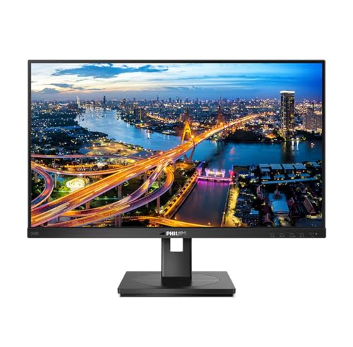 PHILIPS Monitor 245B1 24 pollici 2560x1440, WQHD, 75Hz, IPS Panel, 4ms GtG, USB Hub Speakers, Height Adjustment, (HDMI1x 1.4 DP 1x 1.2) Nero