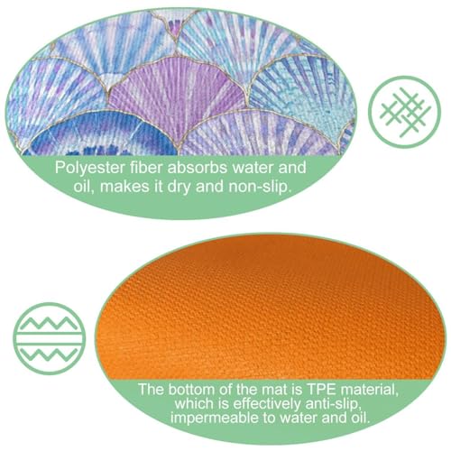 Alfombrillas de cocina antideslizantes pasillo lavandería absorbentes pack de 2 6