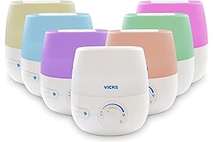 Vicks Cool Mist Ultrasonic Humidifier for Small Room and Kids Bedroom
