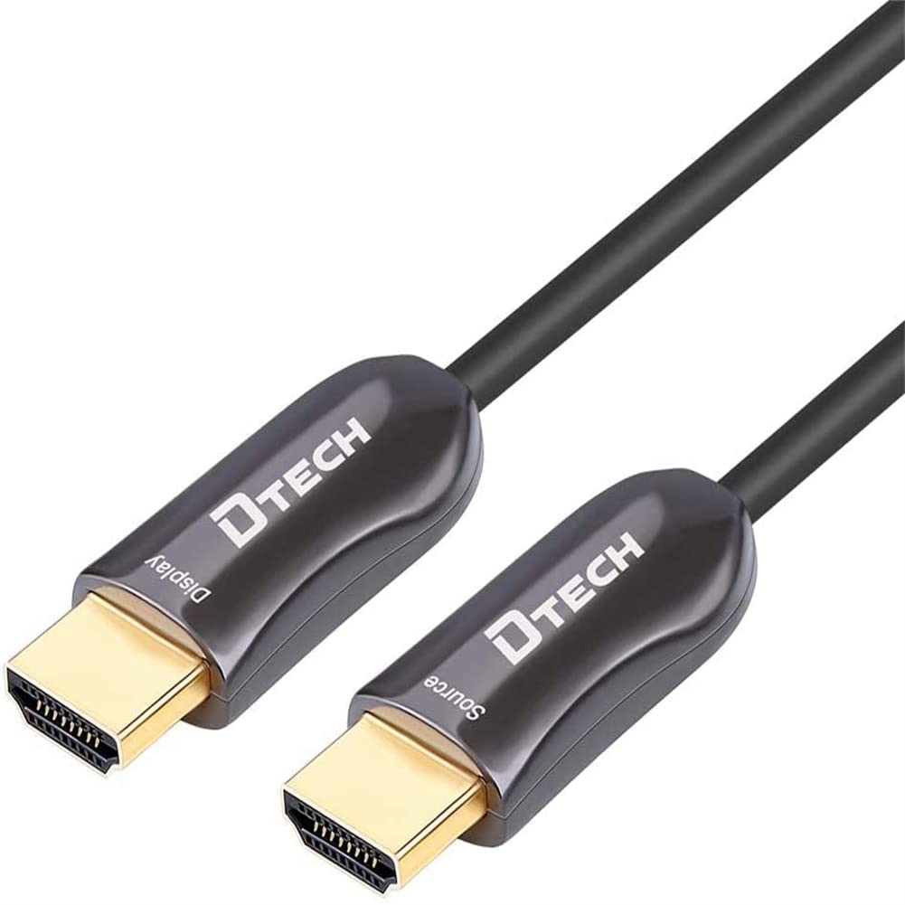 DTech Cavo HDMI sottile in fibra ottica 2.0 UHD 4K 60Hz 18Gbps da parete per proiettore Ultra HD Gaming Monitor (328ft)
