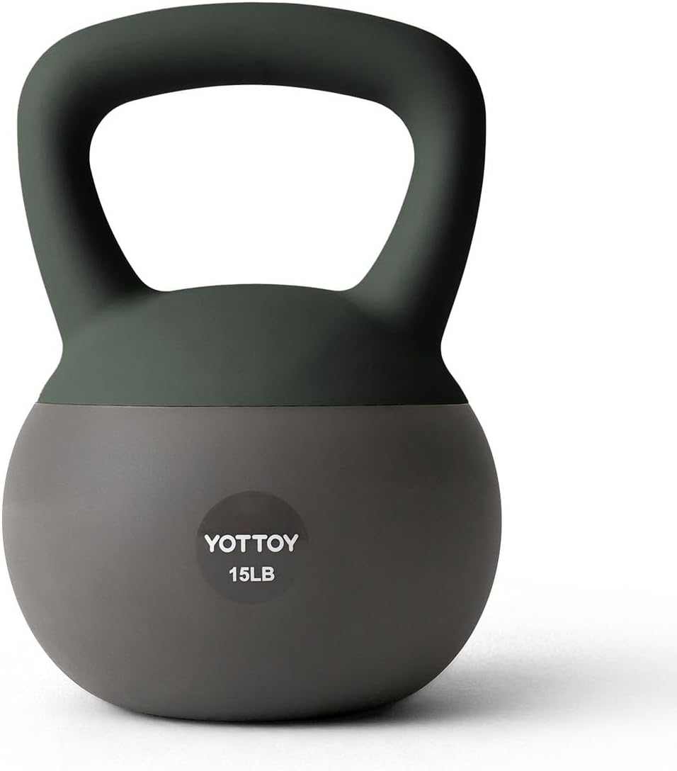 YOTTOYSoft Kettlebell, Set for Strength Training Kettlebells & Home Workouts, Soft-Sided Cushioned Base, Wide-Handle - Ideal for Men, Women, & Beginners