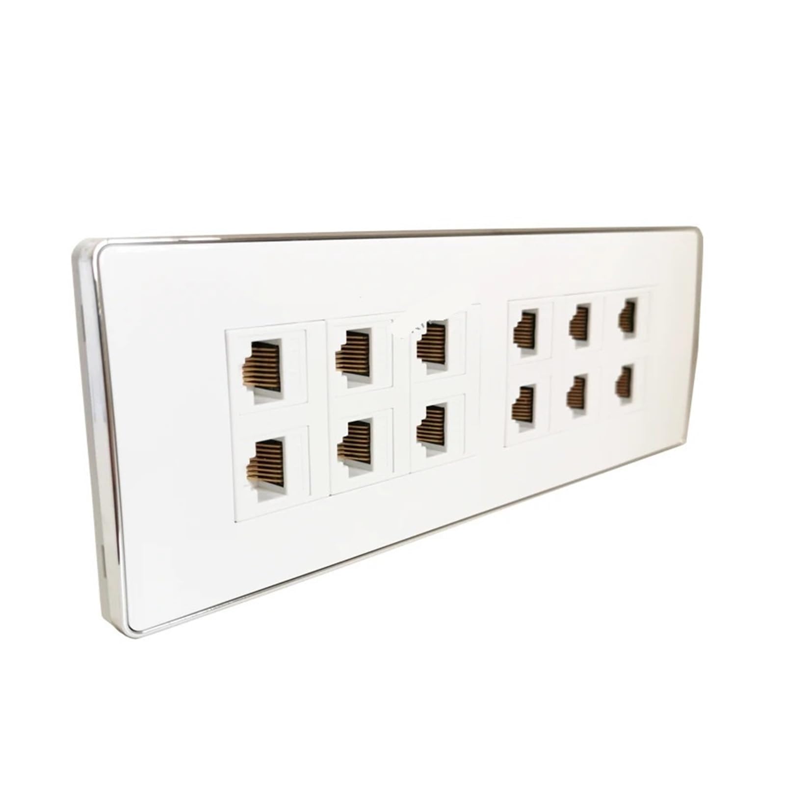 Pannello a parete LAN Ethernet RJ45 CAT5E CAT 6 a 12 porte, presa for pannello Internet tipo 118(Rectangle Panel CAT6)