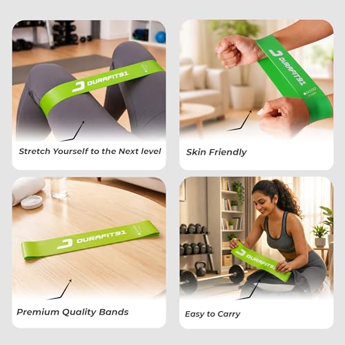 Image of Resistance Bands Set of 2 (Ultra Light to Light) Booty Bands for Unisex | Mini Loop Hip Bands for Glute, Leg & Squat Training | Exercise Bands for Gym,Yoga, Pilates, Fitness &Home Workout