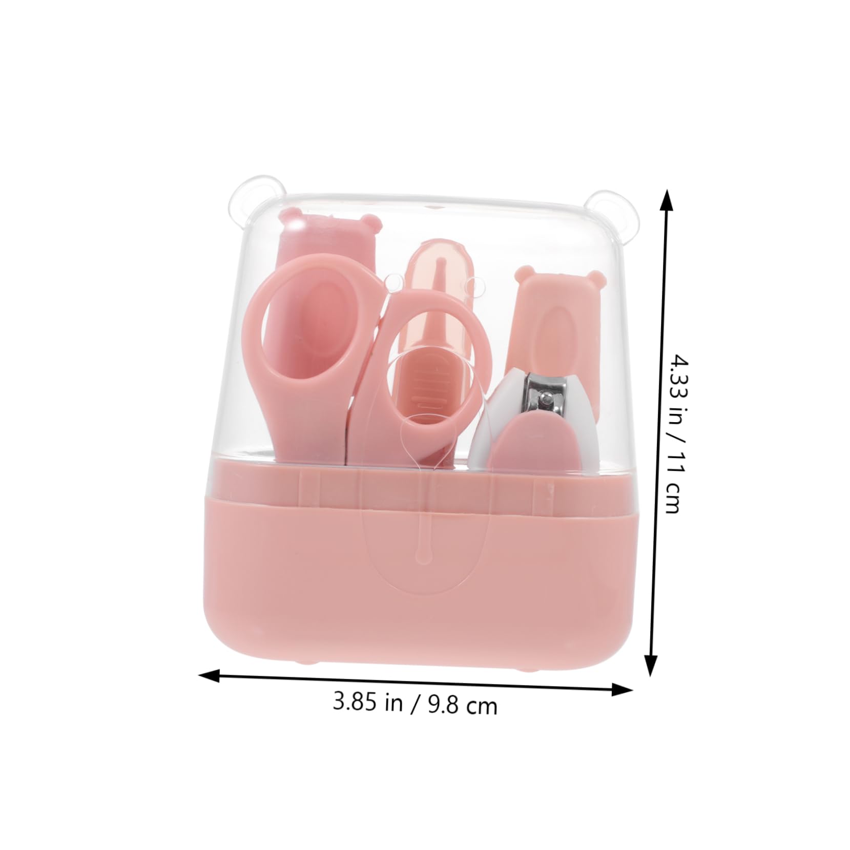 TOYANDONA 3juegos Cortaúñas Para Bebés Cabezas De Molienda Kit De Cuidado De Uñas Para Recién Nacidos Seguro y Diseño Color Rosa Para Manicura Infantil