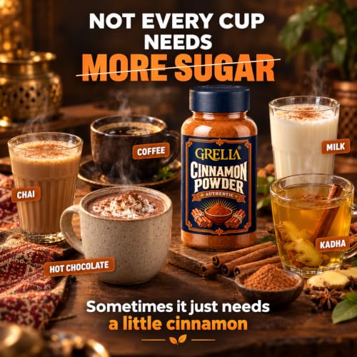 Image of 110 g Sri Lankan Cinnamon Powder | Aromatic Ground Dalchini for Tea, Coffee, Baking, Desserts, Oats, Smoothies, Curries and Everyday Cooking | Warm Spice for Sweet and Savoury Recipes | Easy-Use Jar Pack | Vegetarian