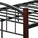 Hodedah Complete Metal Platform Bed with Headboard and Footboard in Twin Size