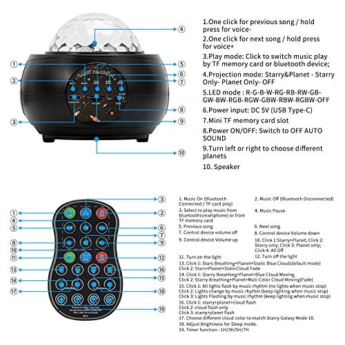 Galaxy Projector,Night Lights Projector For Livingroom Ceiling Projector, Bluetooth Music Player Mutiple Solar System Projector For Kids Adult Festival Party & Holiday, Home Planetarium #TOP5
