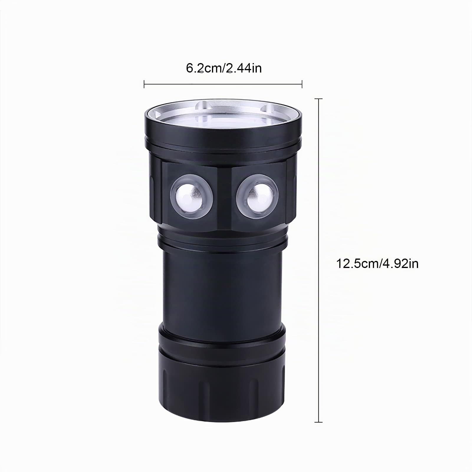 Lampe de Poche de Plongée, IPX8 18000lm Super Lumineuse Torche de Plongée Sous-marine 300-500m LED Lampe de Poche de Plongée Torche de Plongée 3 Modes D'éclairage pour les Sports de Plein Air Plongée,