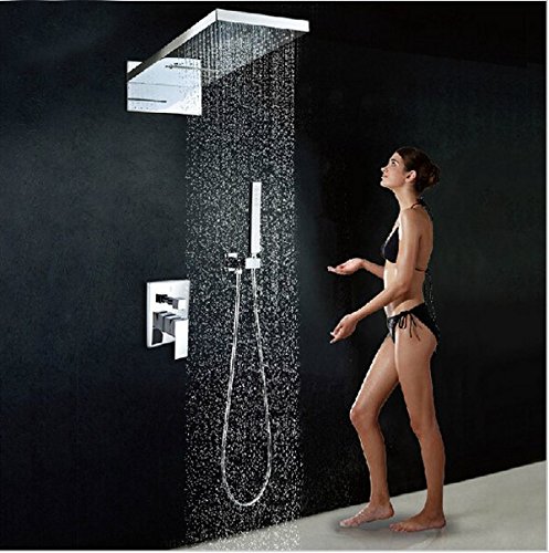 Mitigeur douche avec douchette et cascade pour une salle de bain spa moderne
