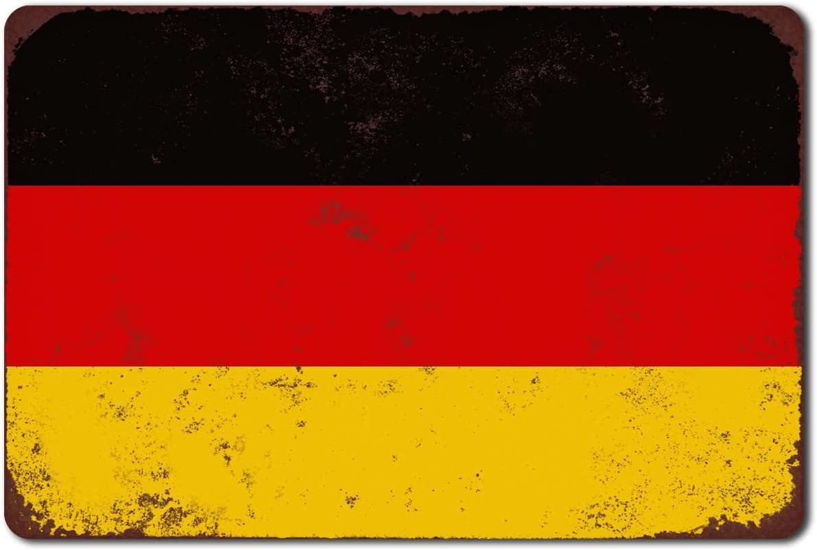 Tin 1 Germany Flag German National Nation Country Mothers Day Metal Signs Spring Wall Decor 12X8 In