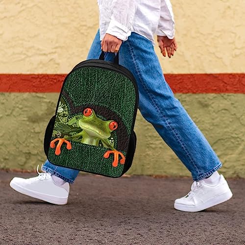 Mumeson Funny Frog Print Backpacks Bookbag for Kids Elementary School Lightweight Backpack Rucksack School Supplies Schoolbag4