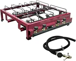 Fogão Industrial 4 Bocas Alta Pressão Lx Roa C/Mangueira