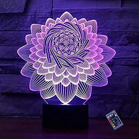 YTDZLTD 3D Lotus Flower Night Light Cover