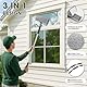 Flow fire 250 cm Fensterabzieher mit Teleskopstiel Kopf und Teleskopstange, Professioneller Teleskop Fensterwischer mit Silikonschaber und Mikrofaserschrubber, Geeignet für Innen und Außenfenster