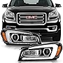 ACANII - For [Halogen Model] 2013-2016 GMC Acadia OE Style LED Tube Projector Headlights Headlamps Pair Set Left+Right