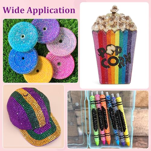 Image of 30000Pcs Resin Rhinestones for Crafting, Multicolor 2 /3 /4mm Flacktback Gems with 1Pcs B7000 Jewelry Glue, Bedazzling Crystal for DIY Crafts Clothing Tumblers Mugs Shoes Fabric Nail Art
