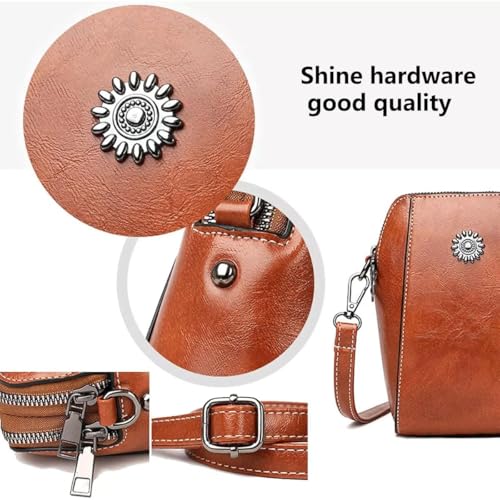 Elmyse Crossbody Bag Leather,Retro All-Match Vertical Cellphone Bag,purses for Women Crossbody Bag2