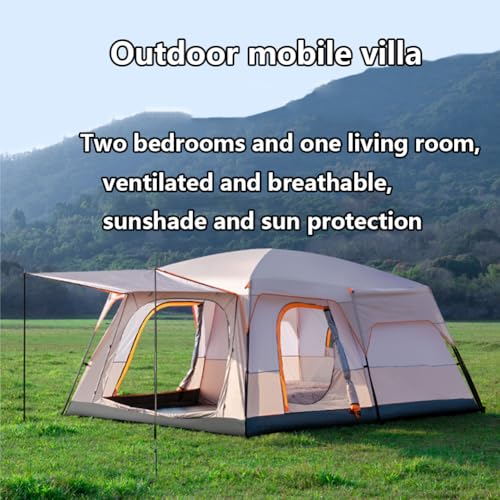 Carpa de camping de 2 habitaciones con toldo solar impermeable miniatura 6