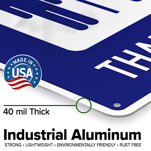 Panneau de remerciement durable aluminium .040 de qualité