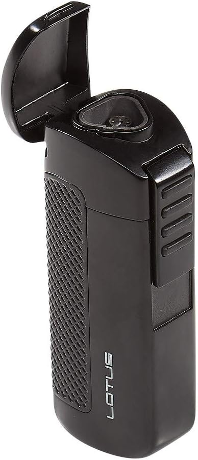 Lotus CEO Triple Torch Flame Lighter w/ Cigar Punch - Antique Pewter