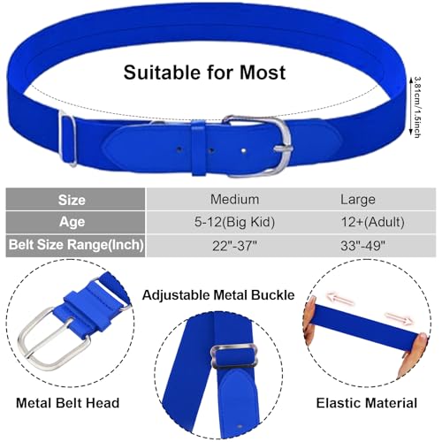 Youth Adult Baseball Socks and Belt Set Non-Slip Classical Stripes Strenchy Baseball Belt Combo3