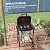 17" Portable Charcoal Grill with Wheels - Compact BBQ with 2 Side Tables & Bottom Storage Shelf, Adjustable Vents & Bottom Shelf for Camping, Tailgating & Backyard (Red)