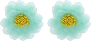 1 par de brincos femininos de flor pendentes brincos pendentes joias de orelha de borla (branco)