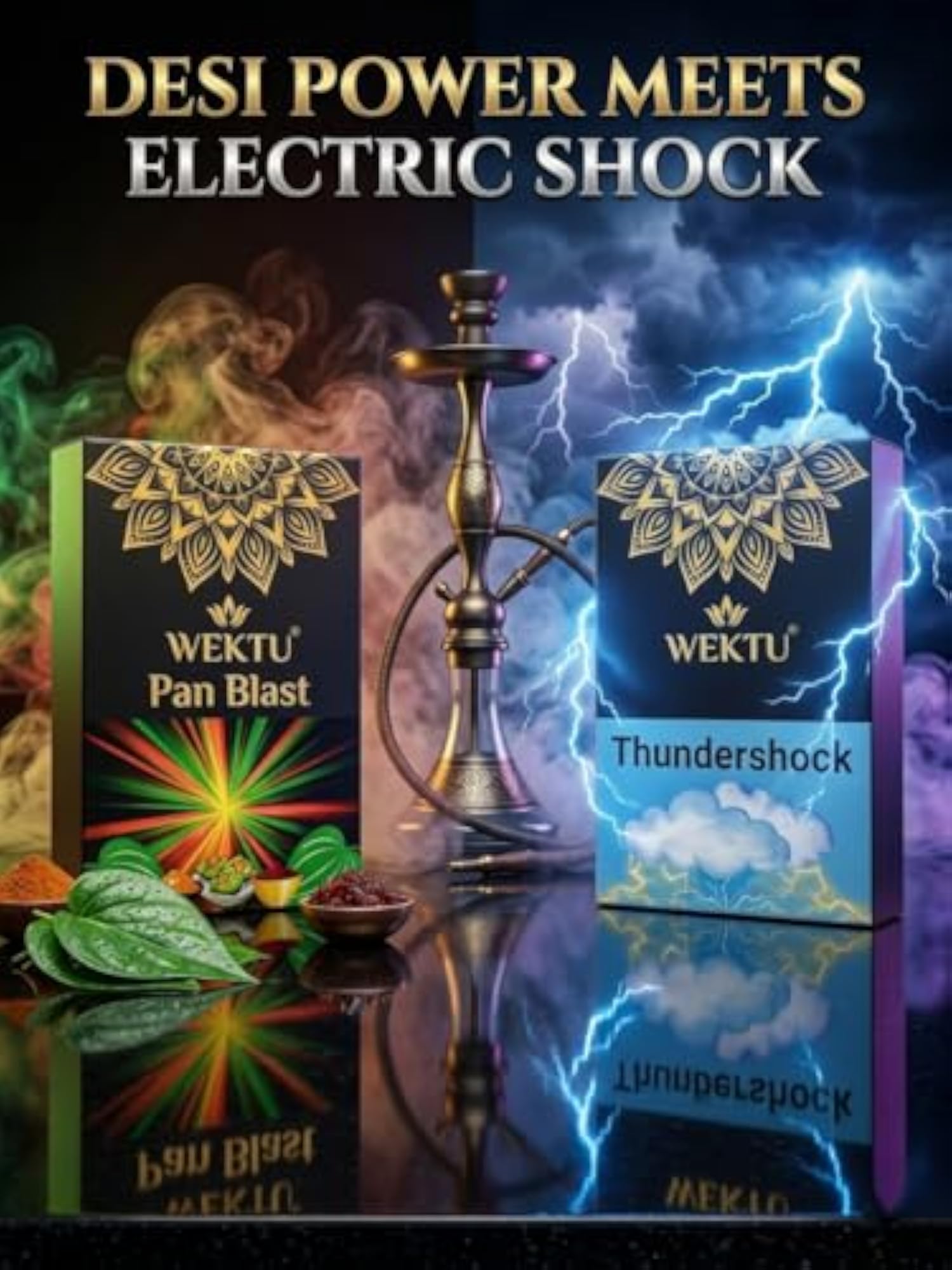 Premium Herbal Hookah Flavour, Pan Blast & Thundershock Combo