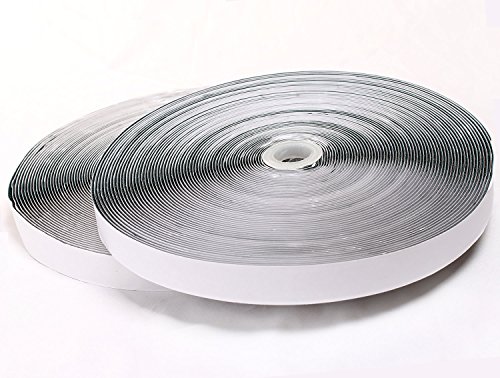 TUKA 25m x 20mm Klettband selbstklebend (25 meter Flauschband & 25m Hakenband), 20mm breit Klebender Klettverschluss, Langfristig Extra Stark Haftkraft Flausch & Haken, Braun TKB5008 brown