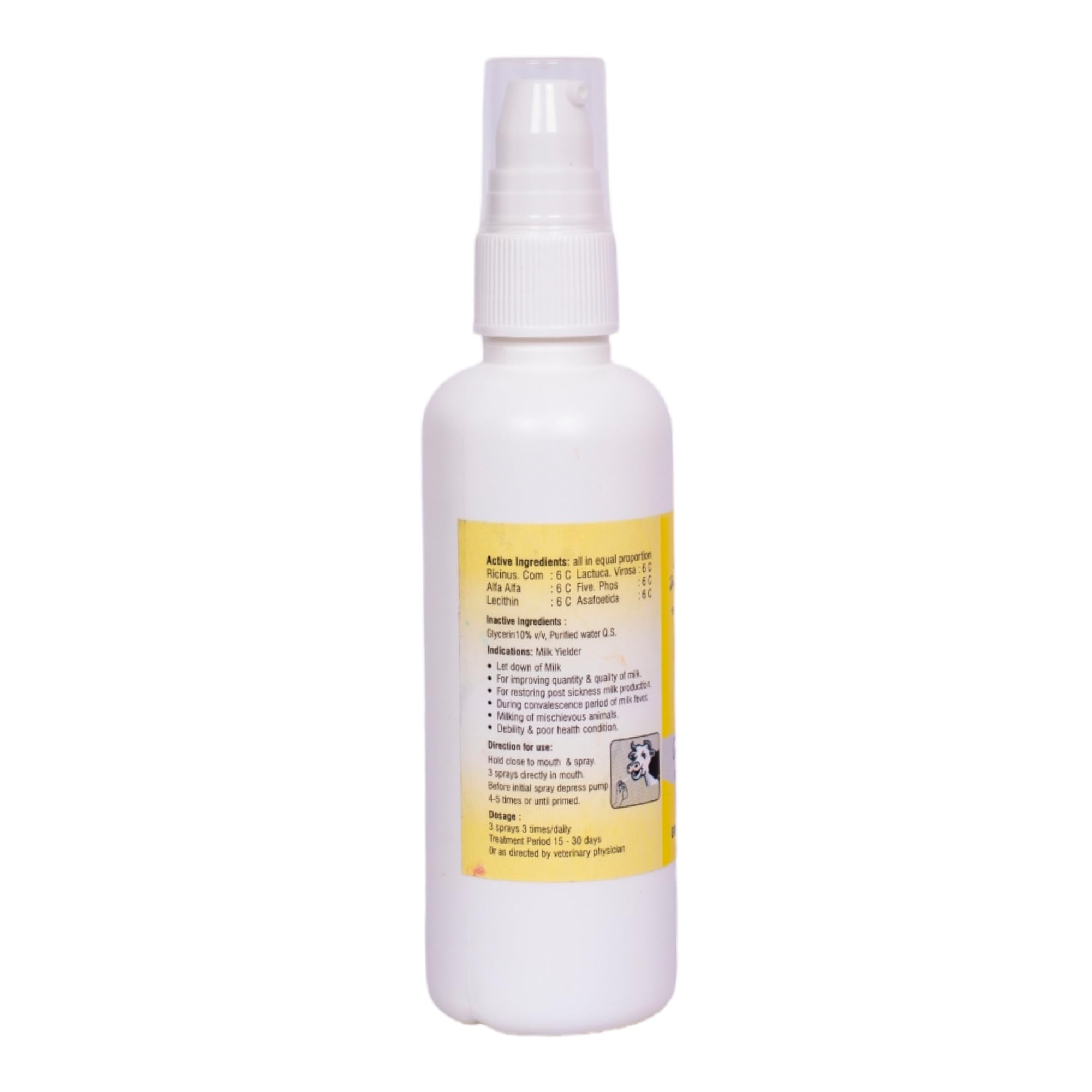 DR PATELS HOMEOPATHIC MEDICINES Milktos Veterinary Spray For Improving Quantity&Quality Of Milk|For Restoring Post Sickness Milk Production -100 Ml 1