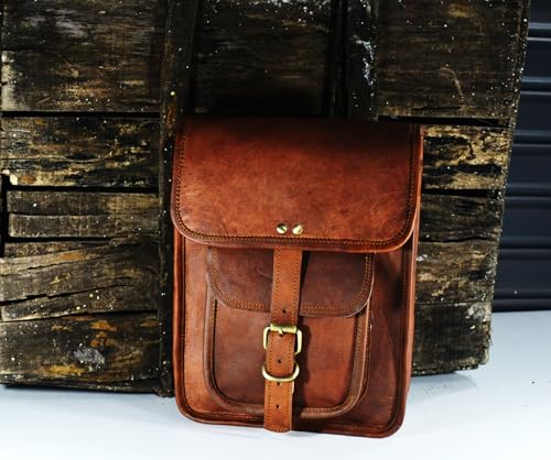 Satchel And Fable SAF01 Leather I Pad Messenger Tablet Cross Body Shoulder Bag 11 Inch thumb #1