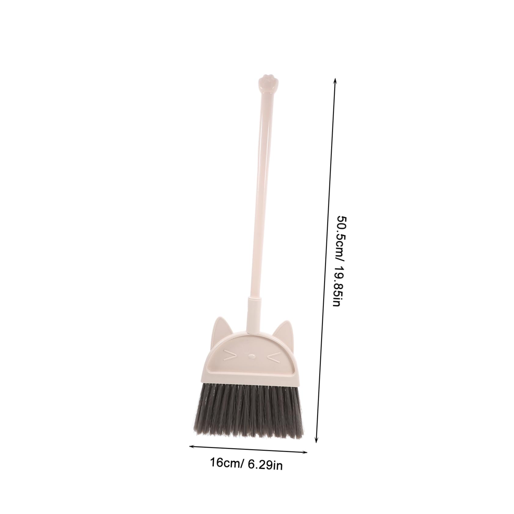 GRIRIW Cute Cat Broom Lightweight for Home School Compact Design for Easy Use Storage for Boys PC