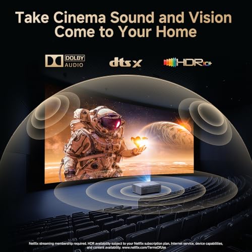 Image of 4K Projector with Built-in Apps, 1500ANSI Auto Focus&6D Keystone Dolby Audio Kogata Smart Projector with WiFi 6 Bluetooth Outdoor Movie Proyector for Home Theater HDR10+ UPGRADE