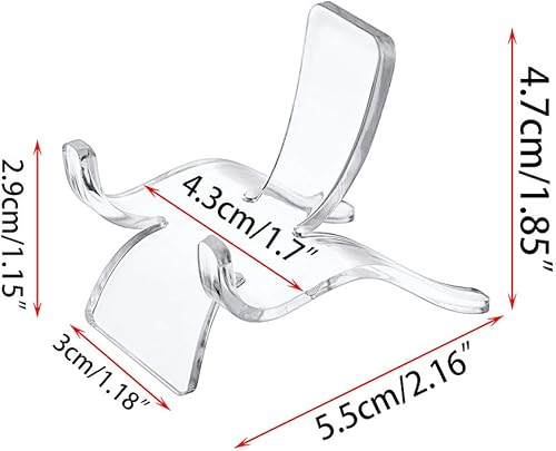 Miniatura 6 de Hipiwe Paquete de 10 soportes de exhibición triangulares acrílicos Caballete de exhibición de plástico transparente para geodas, rocas, ágata