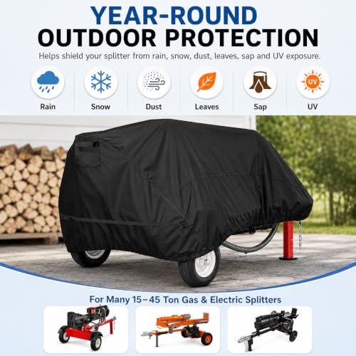 Log Splitter Cover 83" x 45" x 39" Waterproof Heavy Duty Outdoor Cover