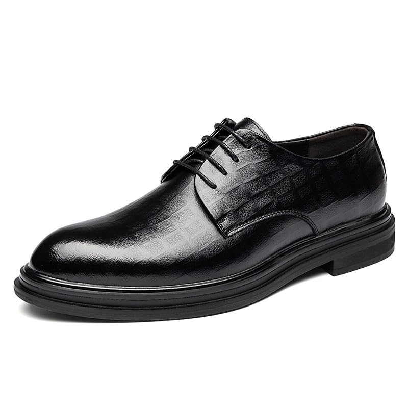 Men's Invisible Height Increasing Elevator Shoes,Formal Derby Oxfords - 3 Inches Taller for Business Dinners