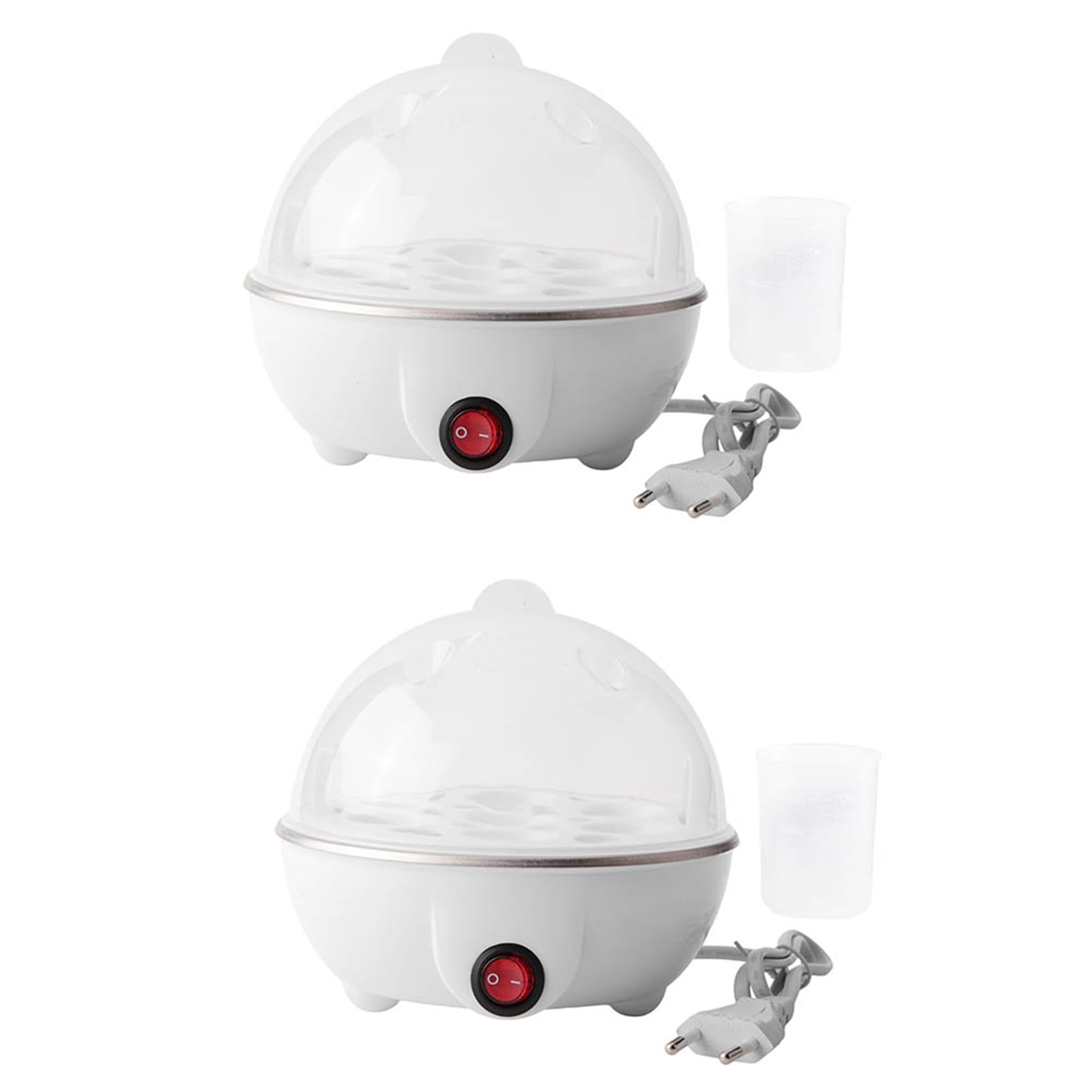 Hervidor eléctrico para huevos de acero inoxidable con enchufe de la UE (Pack de 2)