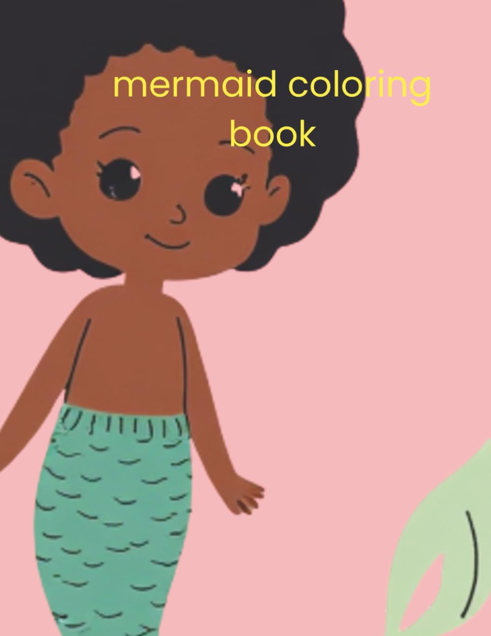 Ocean queen mermaid: Adorable illustration for young coloring book