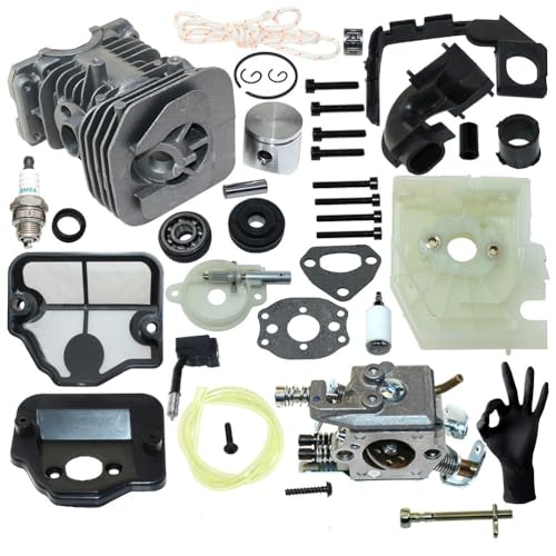 Kit de pistón de cilindro de bloque de motor para motosierras 136 y 137 6
