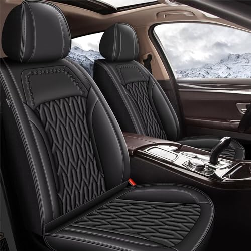 Housses de siège auto pour Ford Escape 2001-2024 similicuir noir imperméable avant