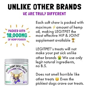 Hemp Hip & Joint Supplement for Dogs 120 Soft Chews Made in USA Functional Glucosamine for Dogs Chondroitin MSM Turmeric Hemp Seed Oil Natural Pain Relief Mobility Advanced Joint Health For All Breeds Hemp Hip & Joint Supplement for Dogs 120 Soft Chews Made in USA Functional Glucosamine for Dogs Chondroitin MSM Turmeric Hemp Seed Oil Natural Pain Relief Mobility Advanced Joint Health For All Breeds