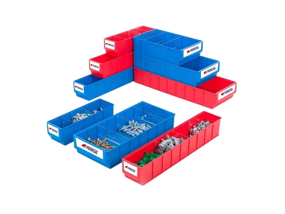 SuperSparSet 48x Leitfähige Industriebox 300 S | HxBxT 8,1x9,1x30cm | 1,6 Liter | ESD, Sichtlagerkasten, Sortimentskasten, Sortimentsbox, Kleinteilebox