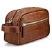 Produktbild Londo Echtleder Reisetasche, Kulturtasche, Kosmetiktasche, Waschtasche - Unisex (Hellbraun)