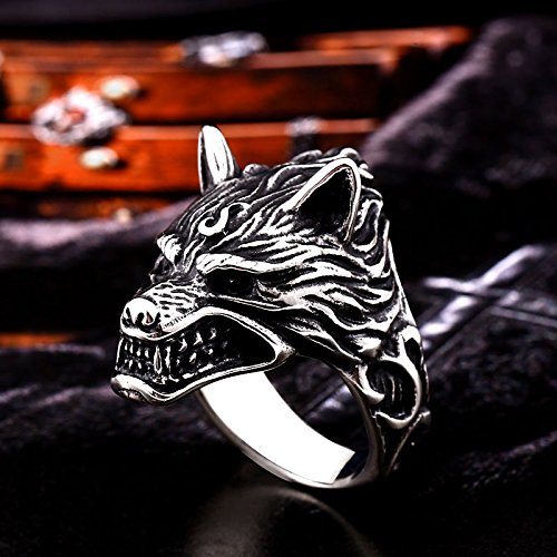 Image of Genuine Stainless Steel Ring for Men Fashion Punk Rock 3D Animal Rings