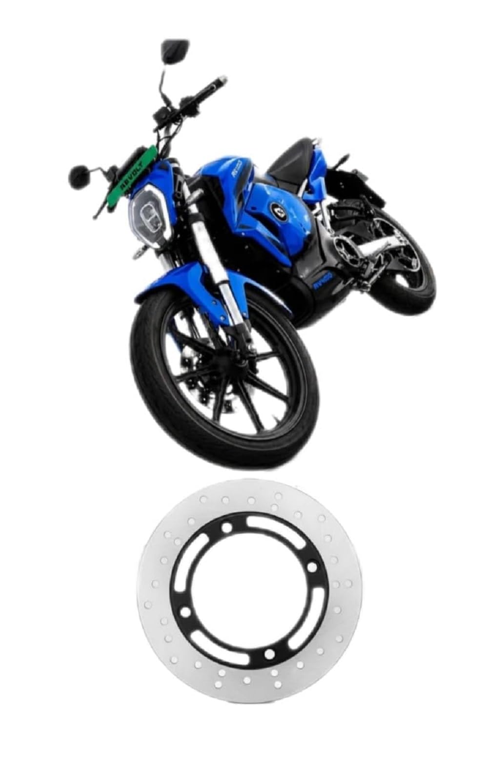 Stainless Steel Heavy Duty Electric Bike Front & Rear Disc Brake Plate Compatible with Revolt RV400-image-35